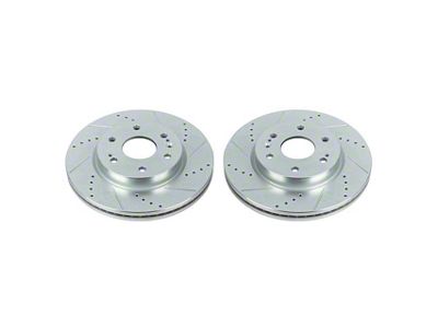 PowerStop Evolution Cross-Drilled and Slotted 6-Lug Rotors; Front Pair (21-24 Tahoe, Excluding Police)