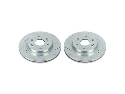 PowerStop Evolution Cross-Drilled and Slotted 6-Lug Rotors; Front Pair (21-25 Tahoe, Excluding Police)