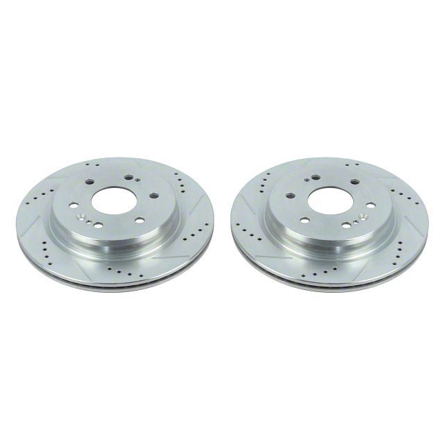 PowerStop Tahoe Evolution CrossDrilled and Slotted 6Lug Rotors; Rear