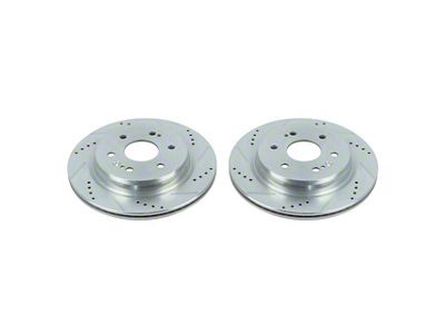 PowerStop Evolution Cross-Drilled and Slotted 6-Lug Rotors; Rear Pair (21-24 Tahoe)