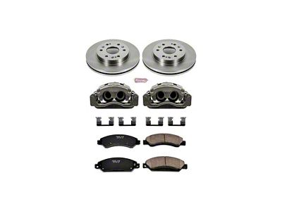 PowerStop OE Replacement 6-Lug Brake Rotor, Pad and Caliper Kit; Front (2007 Tahoe)