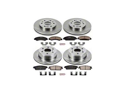 PowerStop OE Replacement 6-Lug Brake Rotor and Pad Kit; Front and Rear (2007 Tahoe)