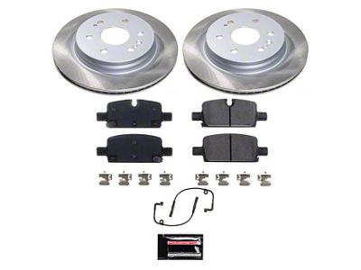 PowerStop Semi-Coated 6-Lug Brake Rotor and Pad Kit; Rear (21-25 Tahoe)