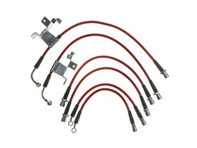 PowerStop Stainless Steel Braided Brake Hoses; Front and Rear (08-14 Tahoe)