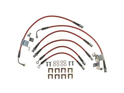 PowerStop Stainless Steel Brake Hose Kit; Front and Rear (15-18 Tahoe)