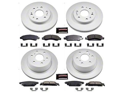PowerStop Z17 Evolution Plus 6-Lug Brake Rotor and Pad Kit; Front and Rear (15-20 Tahoe, Excluding Police)