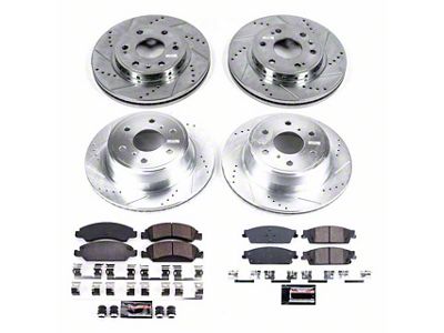 PowerStop Z23 Evolution Sport 6-Lug Brake Rotor and Pad Kit; Front and Rear (15-20 Tahoe Police, SSV)