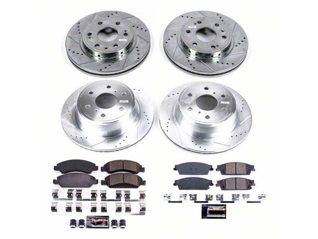 PowerStop Z23 Evolution 6-Lug Brake Rotor and Pad Kit; Front and Rear (15-20 Tahoe Police, SSV)