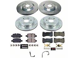 PowerStop Z23 Evolution Sport 6-Lug Brake Rotor and Pad Kit; Front and Rear (21-26 Tahoe Police)