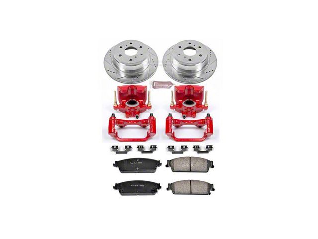 PowerStop Z23 Evolution Sport 6-Lug Brake Rotor, Pad and Caliper Kit; Rear (07-14 Tahoe)