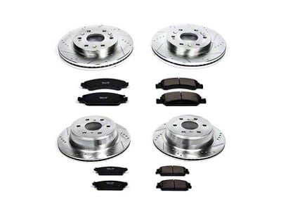 PowerStop Z23 Evolution Sport 6-Lug Brake Rotor and Pad Kit; Front and Rear (08-14 Tahoe, Excluding Police)