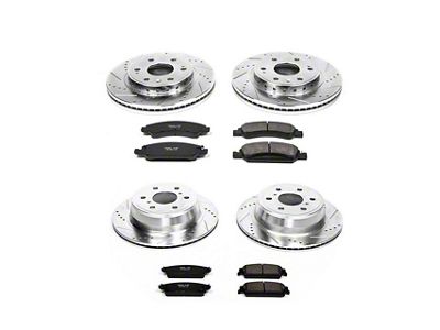 PowerStop Z23 Evolution Sport 6-Lug Brake Rotor and Pad Kit; Front and Rear (08-14 Tahoe Police)