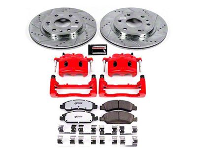 PowerStop Z36 Extreme Truck and Tow 6-Lug Brake Rotor, Pad and Caliper Kit; Front (08-20 Tahoe Police, SSV)