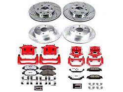 PowerStop Z36 Extreme Truck and Tow 6-Lug Brake Rotor, Pad and Caliper Kit; Front and Rear (15-20 Tahoe Police, SSV)