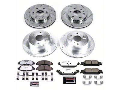 PowerStop Z36 Extreme Truck and Tow 6-Lug Brake Rotor and Pad Kit; Front and Rear (15-20 Tahoe Police, SSV)