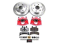 PowerStop Z36 Truck and Tow 6-Lug Brake Rotor, Carbon-Fiber Ceramic Pad and Caliper Kit; Front (95-99 4WD Tahoe; 2000 4WD Tahoe w/ Rear Drum Brakes)