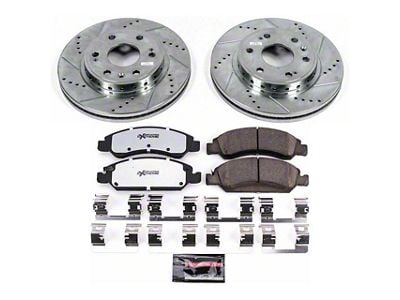 PowerStop Z36 Extreme Truck and Tow Carbon-Fiber Ceramic 6-Lug Brake Rotor and Pad Kit; Front (08-20 Tahoe Police)