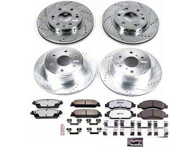 PowerStop Z36 Extreme Truck and Tow Carbon-Fiber Ceramic 6-Lug Brake Rotor and Pad Kit; Front and Rear (08-14 Tahoe Police)