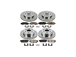 PowerStop OE Replacement 6-Lug Brake Rotor and Pad Kit; Front and Rear (2007 Yukon)