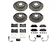 PowerStop OE Replacement 6-Lug Brake Rotor and Pad Kit; Front and Rear (21-24 Yukon)