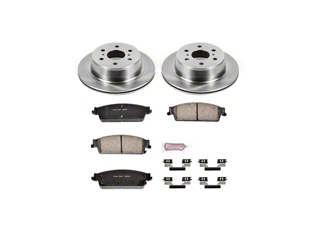 PowerStop OE Replacement 6-Lug Brake Rotor and Pad Kit; Rear (07-14 Yukon)