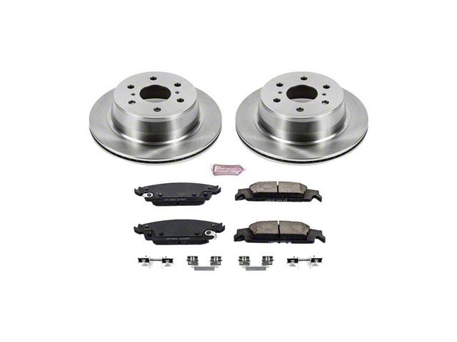 PowerStop OE Replacement 6-Lug Brake Rotor and Pad Kit; Rear (15-20 Yukon)