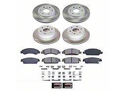 PowerStop Semi-Coated 6-Lug Brake Rotor and Pad Kit; Front and Rear (08-14 Yukon)