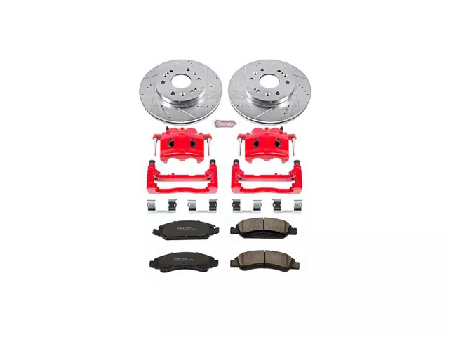 PowerStop Z23 Evolution Sport 6-Lug Brake Rotor, Pad and Caliper Kit; Front (08-20 Yukon)