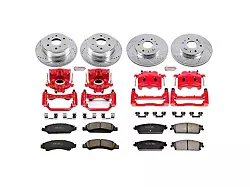 PowerStop Z23 Evolution Sport 6-Lug Brake Rotor, Pad and Caliper Kit; Front and Rear (08-14 Yukon)