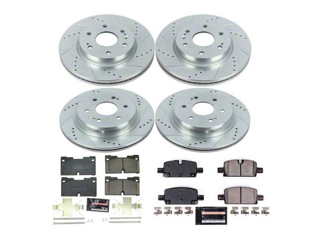 PowerStop Z23 Evolution Sport 6-Lug Brake Rotor and Pad Kit; Front and Rear (21-24 Yukon)