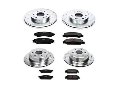 PowerStop Z23 Evolution Sport Carbon-Fiber Ceramic 6-Lug Brake Rotor and Pad Kit; Front and Rear (2007 Yukon)