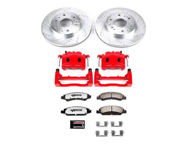 PowerStop Z36 Extreme Truck and Tow 6-Lug Brake Rotor, Pad and Caliper Kit; Front (08-20 Yukon)