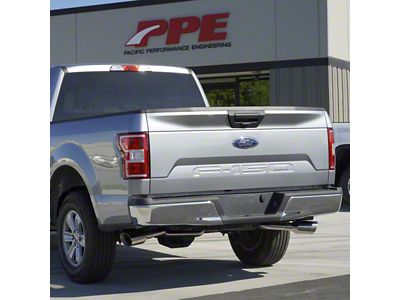 PPE Dual Exhaust System with Polished Tubes and Polished Tips; Side Exit (15-20 2.7L EcoBoost F-150)