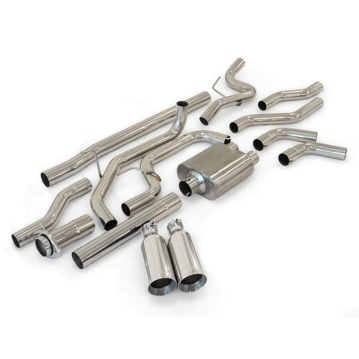 PPE F150 Dual Exhaust System with Polished Tubes and Polished Tips