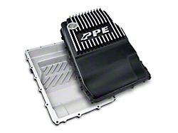 PPE Heavy-Duty Cast Aluminum Deep Transmission Pan; Brushed (17-26 F-150 w/ 10R80 Transmission)