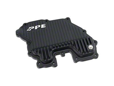 PPE Heavy Duty Cast Aluminum Engine Oil Pan; Black (18-24 3.0L Powerstroke F-150)