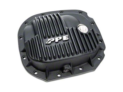 PPE Heavy Duty Cast Aluminum Rear Differential Cover; Black (15-24 F-150)