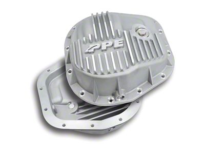 PPE 10.25-Inch/10.50-Inch Heavy Duty Cast Aluminum Rear Differential Cover; Brushed (11-24 F-250 Super Duty)