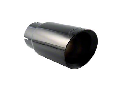 PPE 5-Inch Exhaust Tip; Black (Fits 4-Inch Tail Pipe)