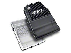 PPE Heavy-Duty Cast Aluminum Deep Transmission Pan; Black (23-26 F-250 Super Duty w/ 10R80 Transmission)