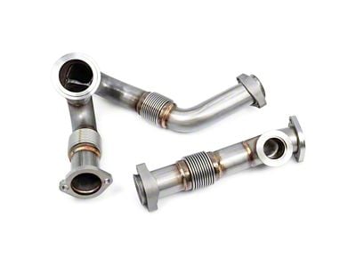 PPE OEM Style Replacement High Flow Up-Pipes (04-07 6.0L Powerstroke F-250 Super Duty w/ Square EGR Cooler)