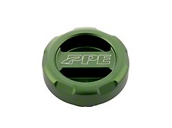 PPE Billet Aluminum Magnetic Fuel Cap; Anodized Green (14-18 3.0L EcoDiesel RAM 1500)