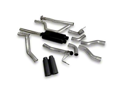 PPE Dual Exhaust System with Black Ceramic Tips; Side/Rear Exit (19-24 5.7L RAM 1500)