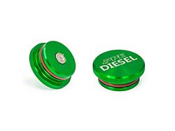 PPE Billet Aluminum Magnetic Fuel Cap; Anodized Green (13-18 6.7L RAM 2500)