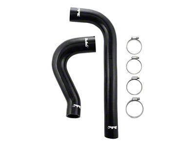 PPE Performance Silicone Upper and Lower Coolant Hose Kit; Black (10-12 6.7L RAM 2500)