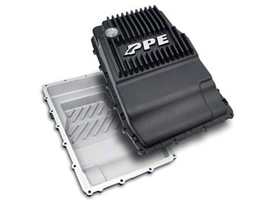 PPE Heavy-Duty Cast Aluminum Deep Transmission Pan; Black (19-24 Ranger w/ 10R80 Transmission)