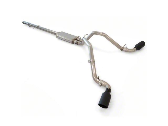 PPE Dual Exhaust System with Polished Tubes and Black Ceramic Tips; Side Exit (09-13 5.3L Sierra 1500)