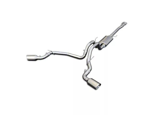 PPE Dual Exhaust System with Polished Tubes and Polished Tips; Side Exit (14-18 5.3L Sierra 1500)