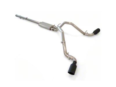 PPE Dual Exhaust System with Raw Tubes and Black Ceramic Tips; Side Exit (09-13 5.3L Sierra 1500)