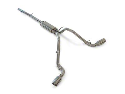 PPE Dual Exhaust System with Raw Tubes and Polished Tips; Side Exit (14-18 5.3L Sierra 1500)